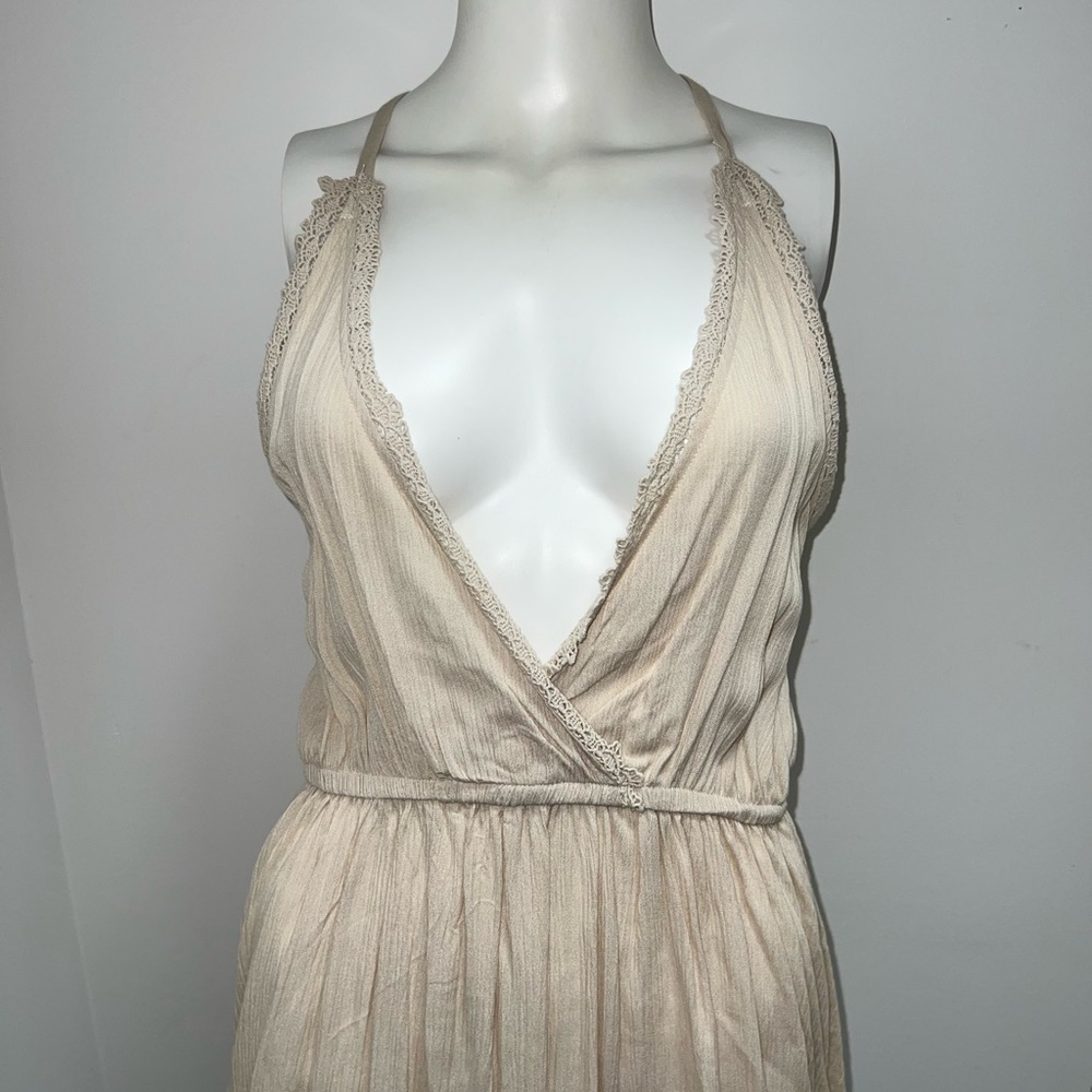 La hearts beige top